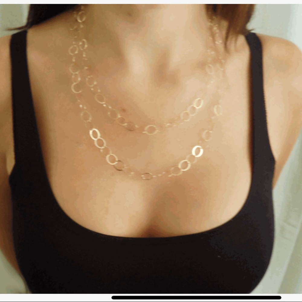 Lisa Taubes 42” Gold Fill Link Chain Necklace